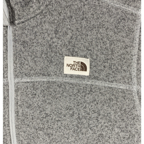 The North Face Sweater Mens Large Grey Fleece Lining 1/4 Zip Outdoors Hiking - Picture 5 of 11